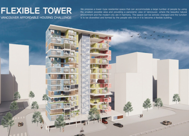Staggered Concrete Form with Natural Wood Integration in Urban Housing