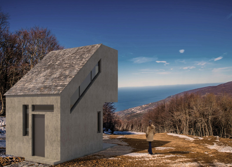Cantilevered Shelter with Seaviews and Compact Living Solutions