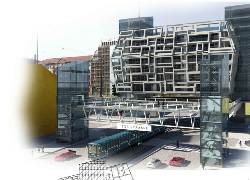 Communal Living Spaces Integrated with Expansive Courtyards in Urban Intersection