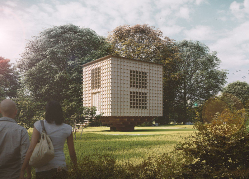 Mycelium Panels and Chidori Joints in off-Grid Living Cube