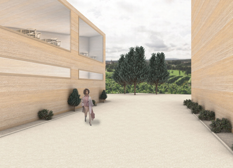 Rammed Earth Retreat Embracing Vineyard Views