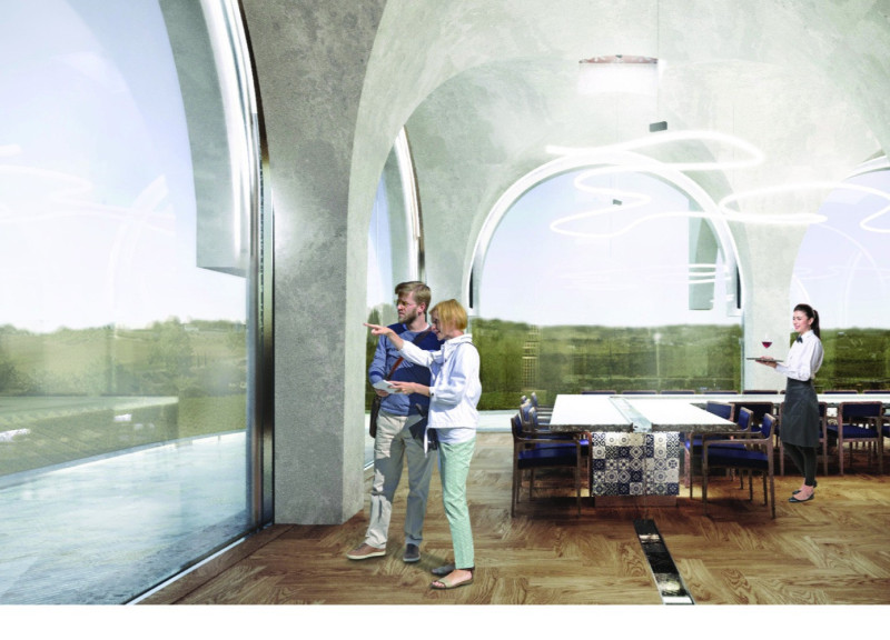 Waterway Integration and Azulejo Accents in a Serene Wine Tasting Retreat