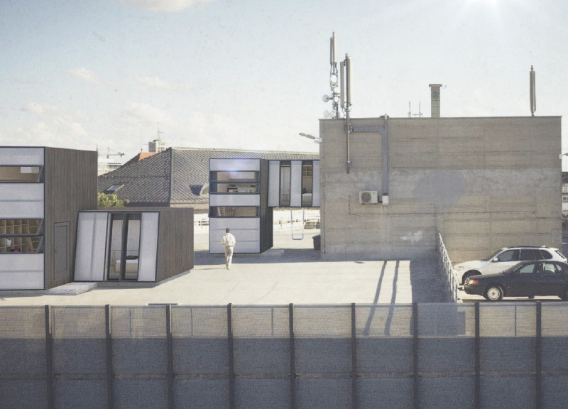 Modular Micro-Home with Rockwool Insulation and Polycarbonate Facade