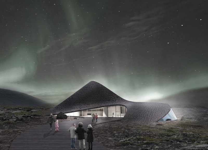 Moss-Covered Facades and Curved Concrete Shelters in Icelandic Caves