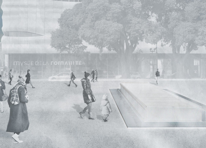 Fiberglass Nets and Water Features in a Contemporary Cultural Space