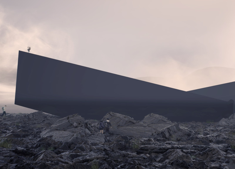 Chromium Reflections and Icelandic Rocks Enriching a Community Hub Near a Volcanic Landscape