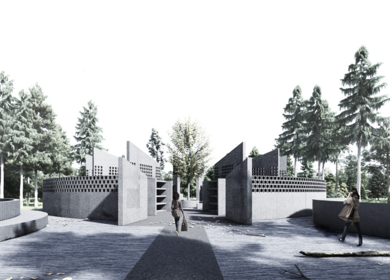 Hollow Brick and Concrete Retreat for Contemplative Remembrance