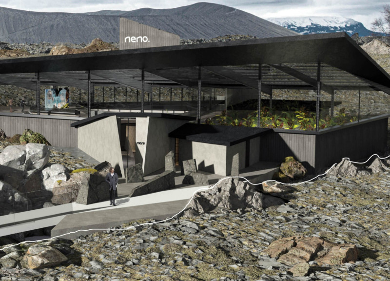 Suspended Structure Incorporating Galvanized Steel and Indoor Gardens for Community Interaction