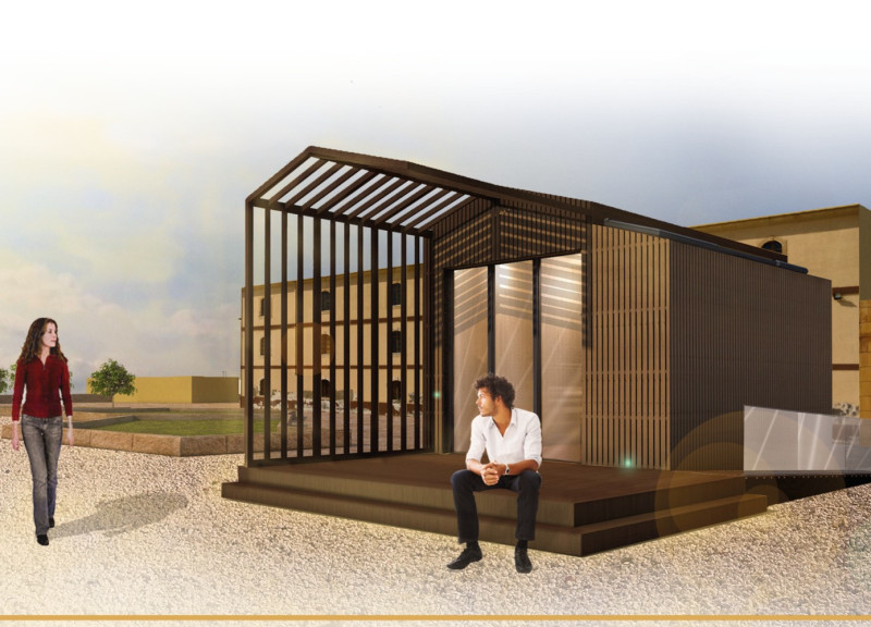 Screws Foundation and Cross-LAM Panels Form Compact Timber Residence