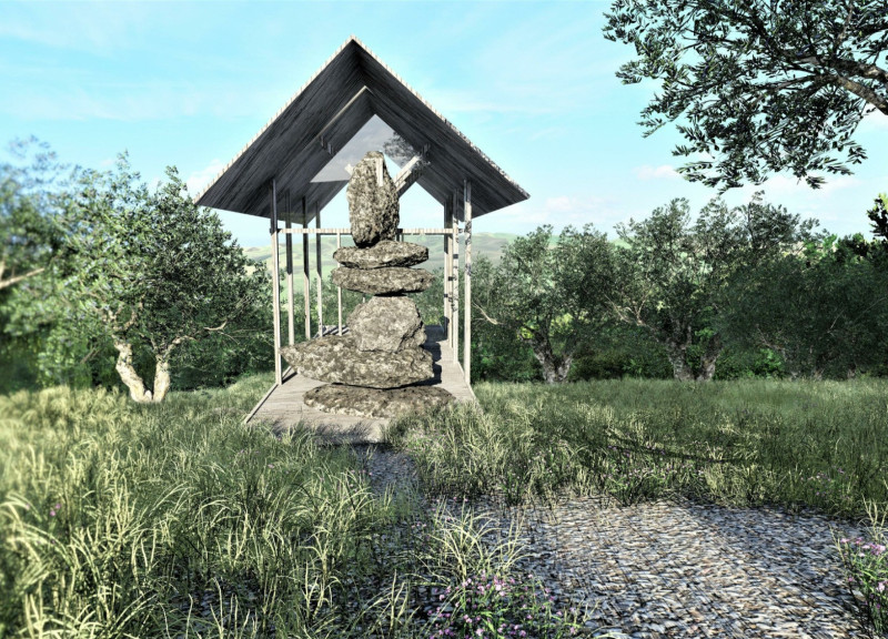 Natural Stone Integration with Expansive Glass Facades in a Serene Retreat