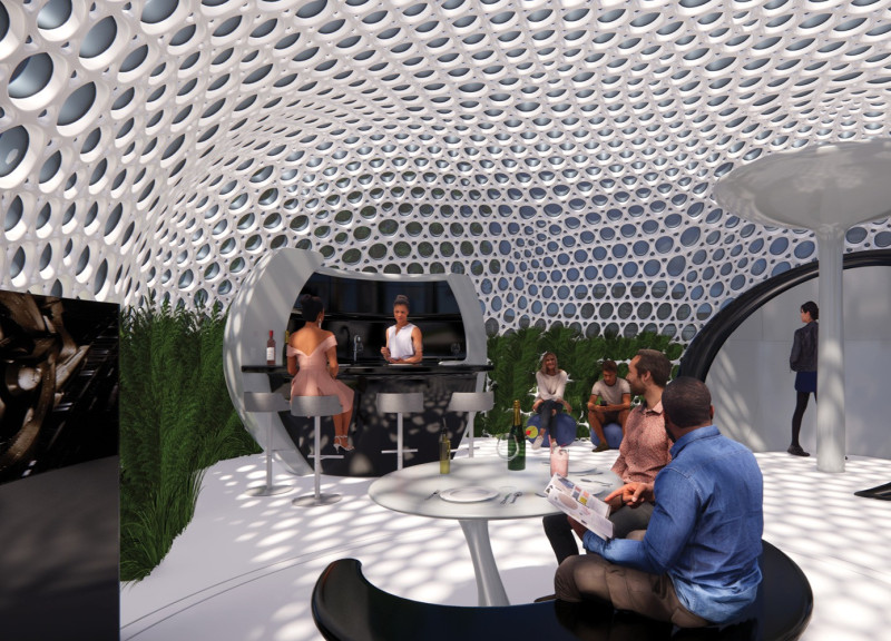 Charred Timber and Photovoltaic Facade Creating Flexible Community Spaces in Urban Architecture