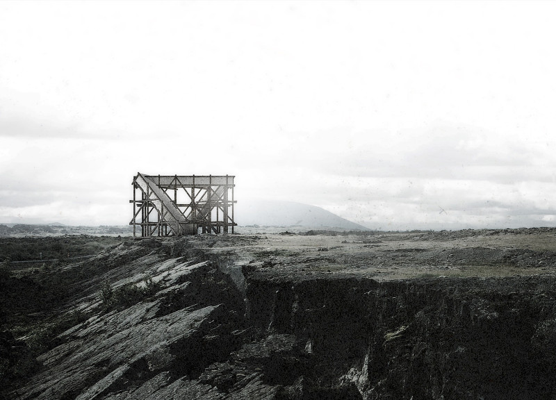 Exploring Wisdom Through Ash Wood and Runes in Icelandic Landscape