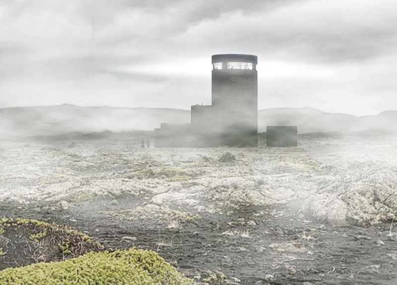 Volcanic Aggregates and Gray Concrete Anchoring Tectonic Engagements in Visitor Center Design