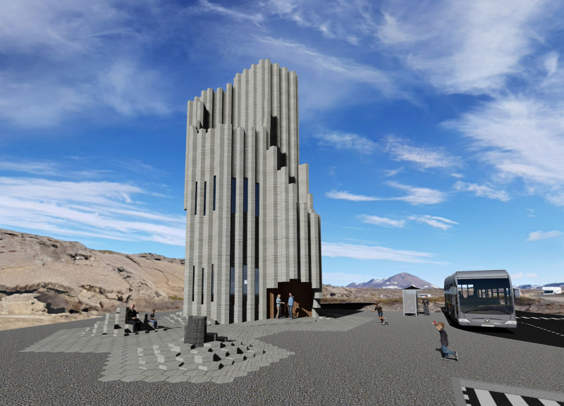 Vertical Geothermal Structure Embracing Natural Stone and Reinforced Concrete as a Cultural Hub