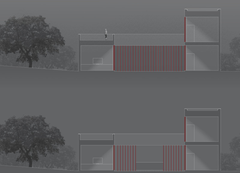 Corten Steel and Prefabricated Concrete Harmonizing with Native Landscape