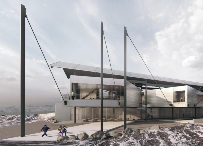 Geothermal Heating and Metal Framing in a Community Hub Emphasizing Local Agriculture