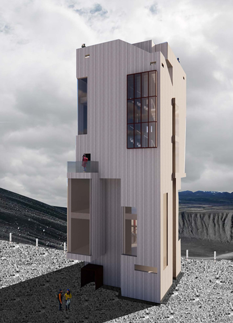 Panoramic Viewing Tower with Natural Landscape Integration