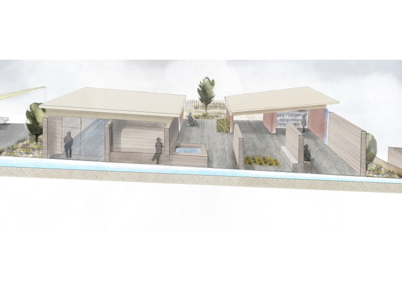 Rammed Earth Walls and Bio-Remediation Features in a Community Reflective Space