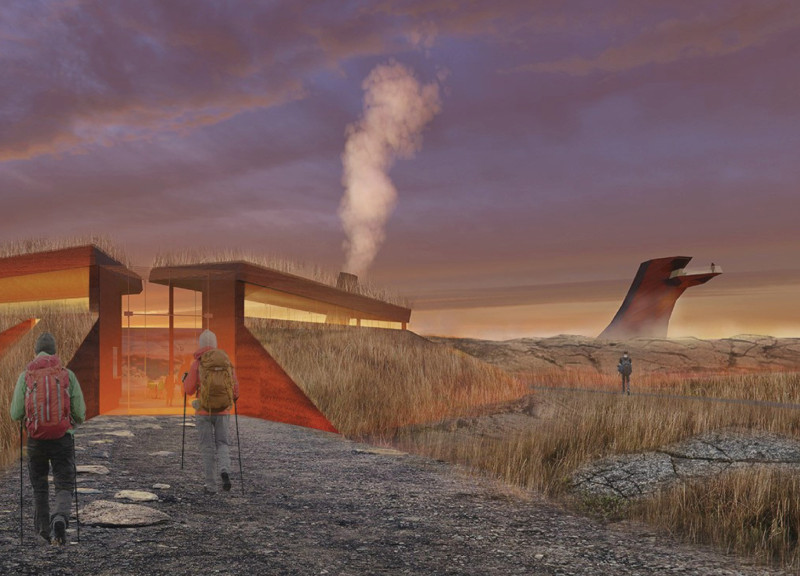 Rammed Concrete and Corten Steel Huts Embracing Icelandic Geology