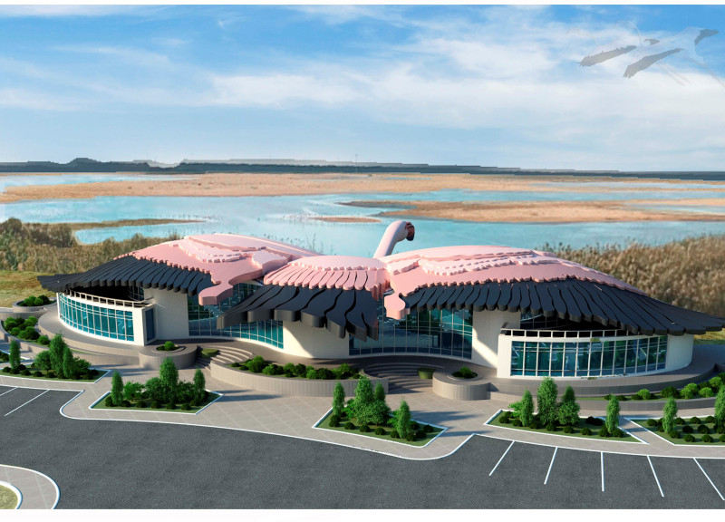 Exposition Space with Observation Terrace and Community Engagement