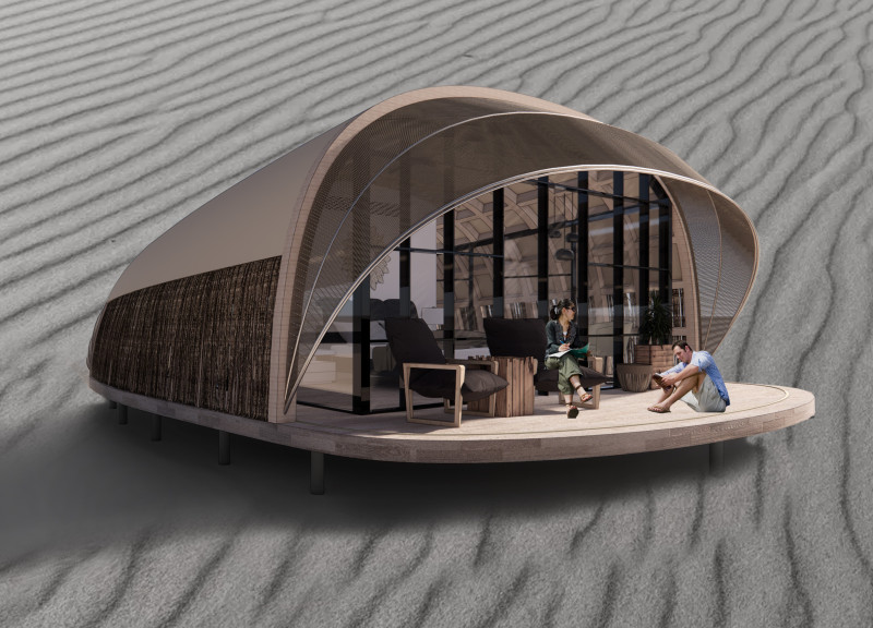 Natural Ventilation and Cross Laminated Timber Enhance Desert Retreat