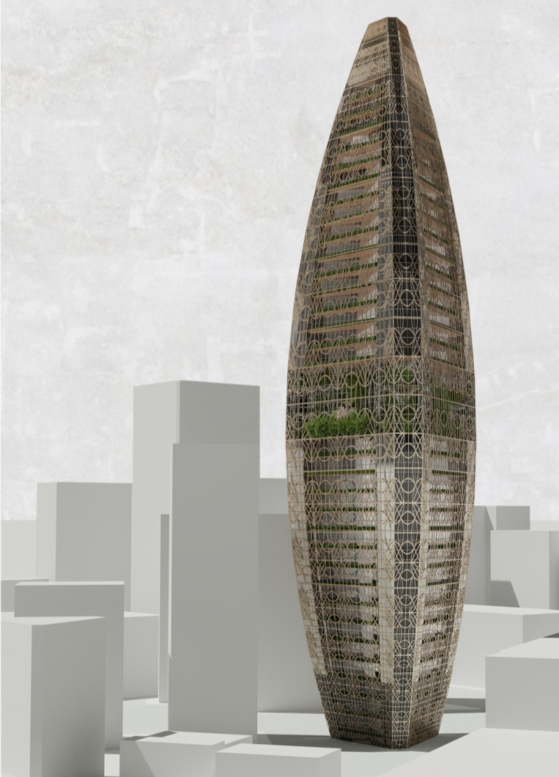 Algae-Filled Chambers Promoting Urban Air Purification in a Vertical Green Park