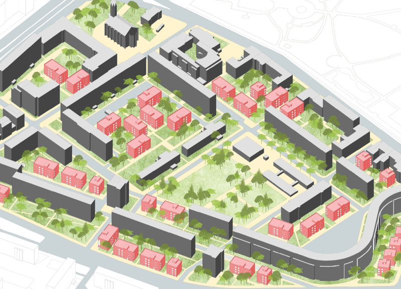 Timber-Frame Community Housing with Cross-Laminated Construction