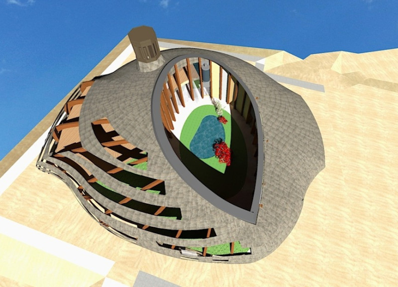 Charred Wood Cladding and Cross-Laminated Timber Enhance Community Integration in Natural Setting