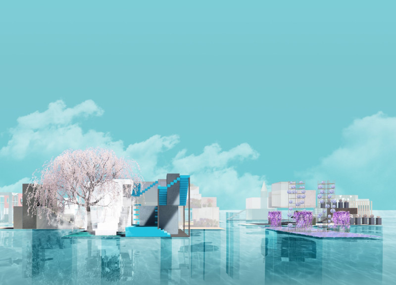 Pond-Centered Communal Living with Art Integration