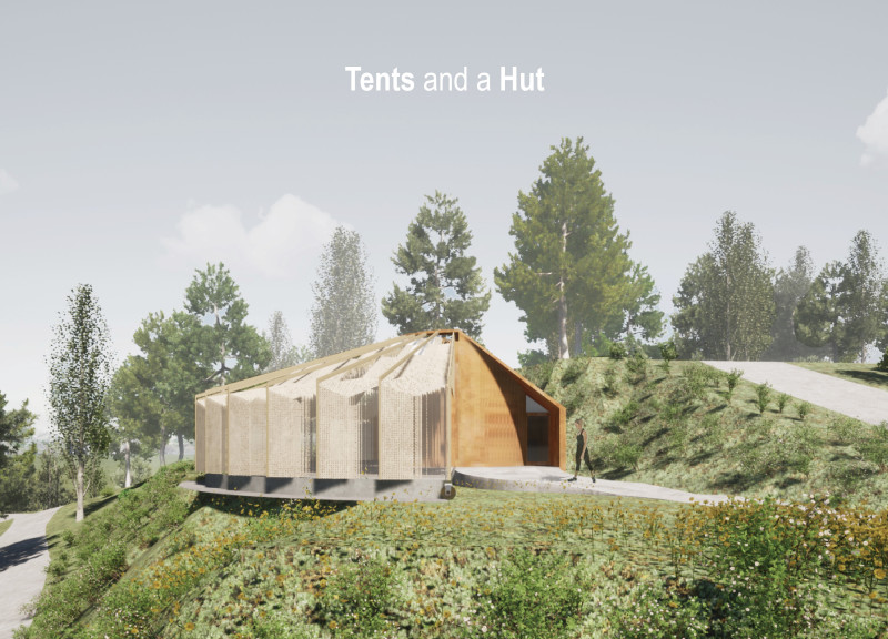 Retractable Yoga Studio with Curved Form and Panoramic Views