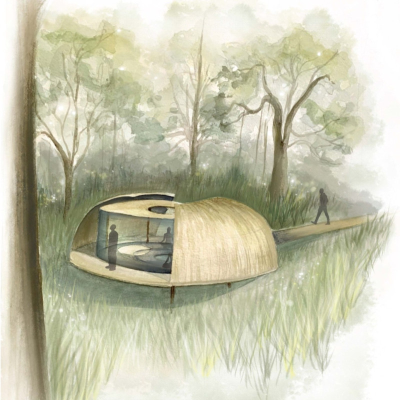 Kauri Panels and Ironsand Paths in a Meditative Retreat