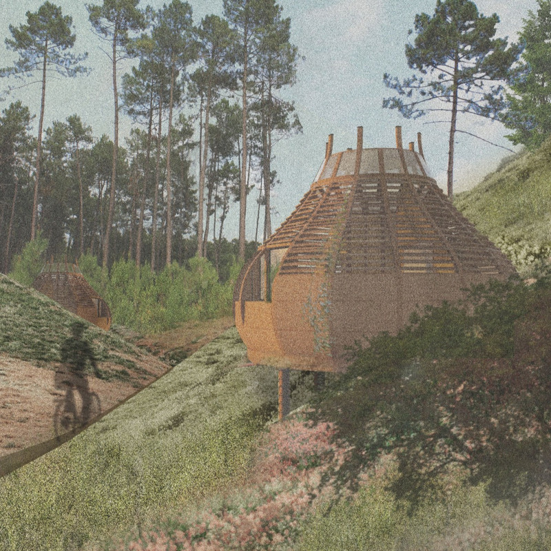 Water Management and Flower-Inspired Design in Sustainable Sleeping Pods