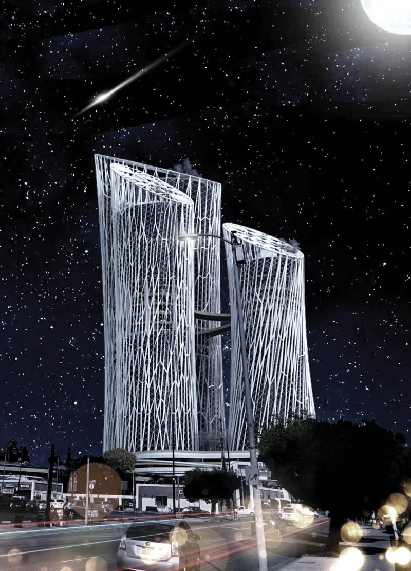 Vertical Habitat with PV Curtain Wall and Urban Farming Integration