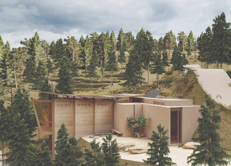 Earth-Born Sanctuary with Natural Ventilation and Zen Garden