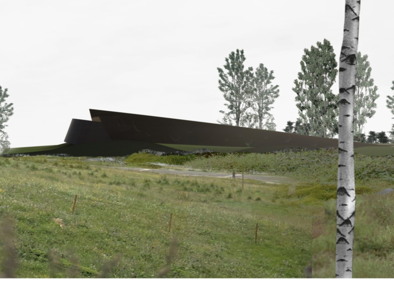 Amber Forest Concept with Elliptical Niche Design and Tranquil Water Features