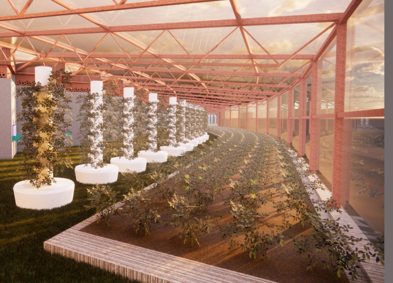 Thermal Mass Integration with Recycled Materials in a Community-Focused Facility