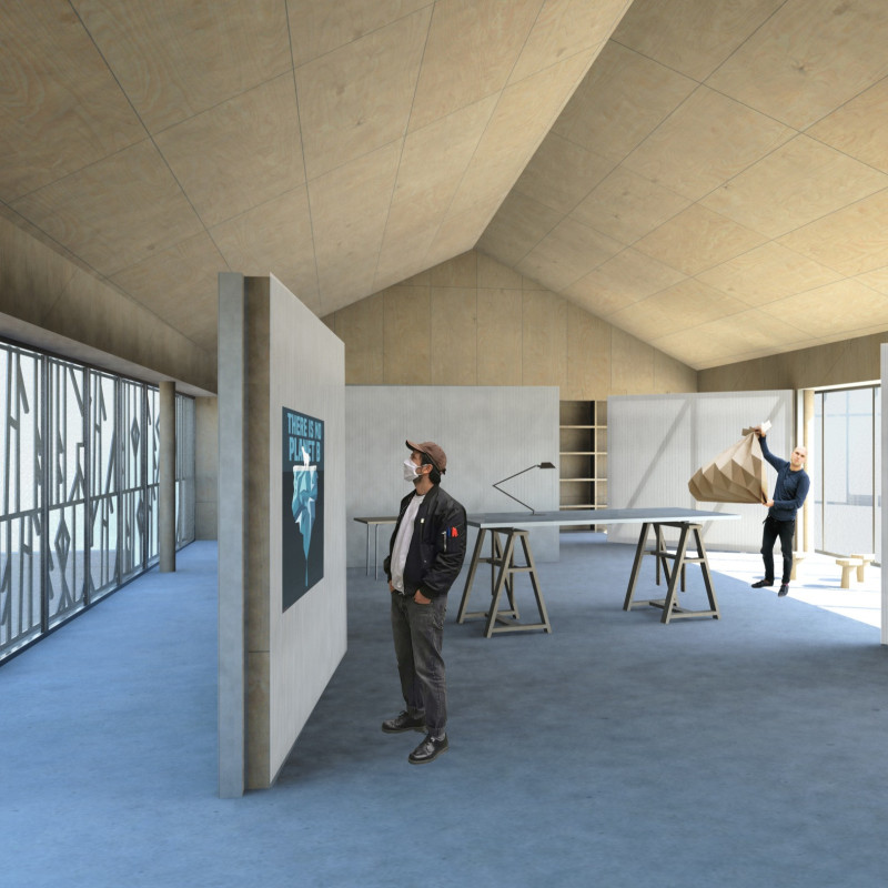 Fair-Faced Concrete Facility Supporting Organic Waste Management and Community Engagement