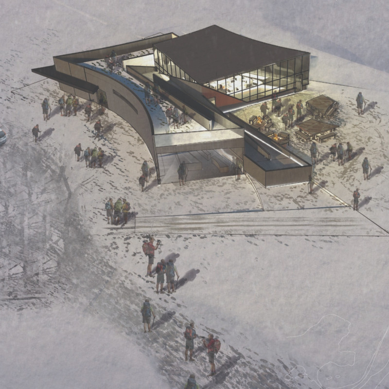 Green Roofs and Reclaimed Wood Framing Visitor Experience in Volcanic Landscape