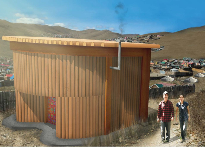 Flexible Tambour Structure with Bulk Wool Insulation for Urban Nomadic Living