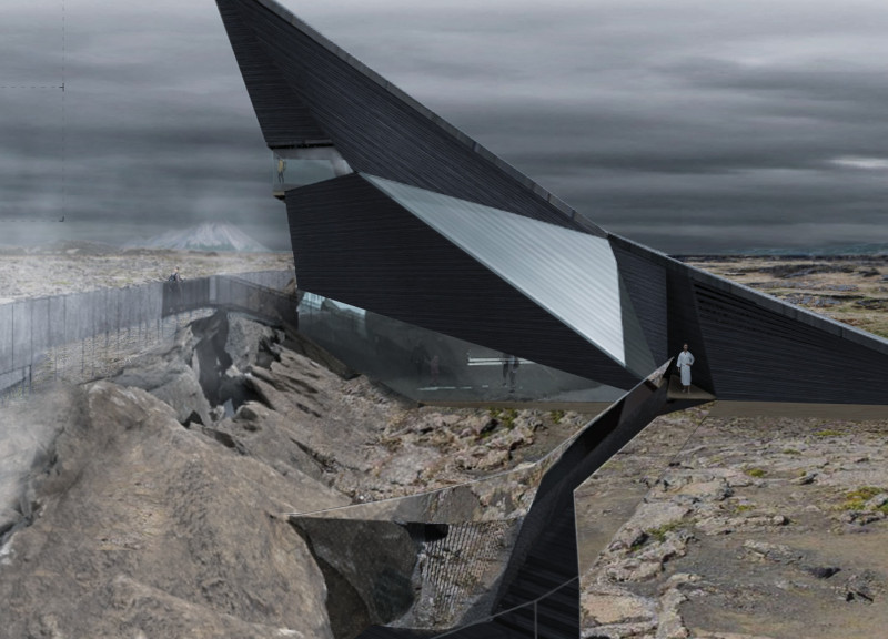 Elevated Viewing Platform and Cross-Laminated Timber in a Geothermal Visitor Center