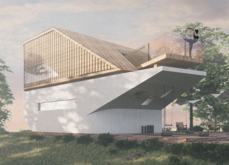 Balancing Void Spaces in a Serene Yoga Retreat