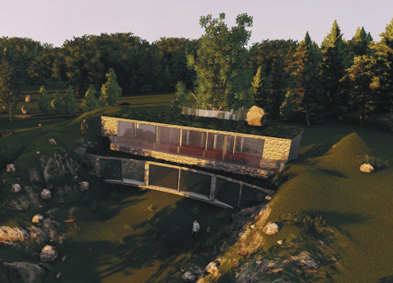 Embracing Nature with a Green Ramp and Limestone Elevation