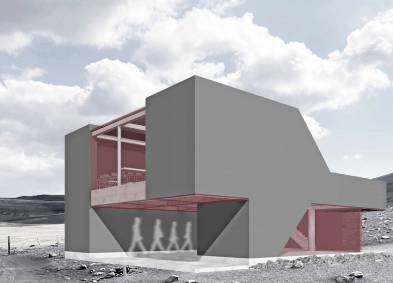 Red Glazing and 3d Printed Concrete at the Foot of Hverfjall
