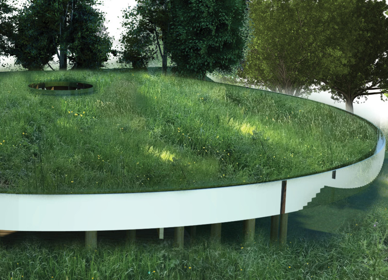 Floating Timber Canopy for Mindful Reflection