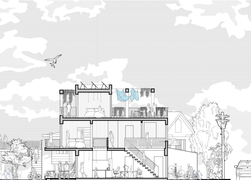 Repurposed Tennis Courts and Flexible Layouts Foster Community Living