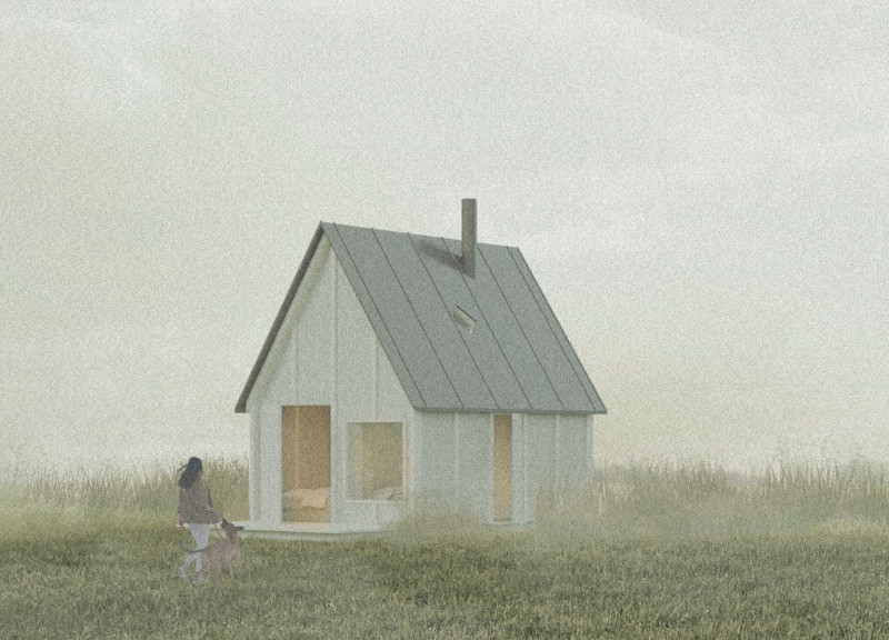 Hemp Concrete Cabin Embracing Latvian Heritage Within a Vibrant Landscape