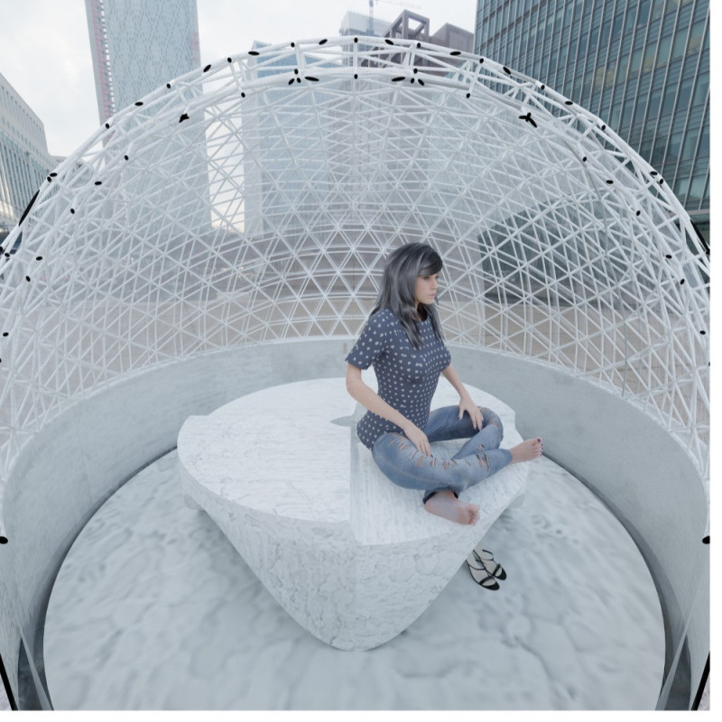 Fractal Facade and Waterway Soundscape in a WPC Retreat