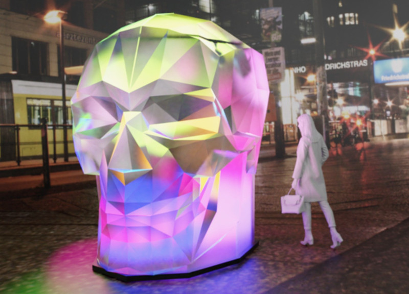 Translucent Skull Structure Utilizing PLA and ABS for Immersive Techno Experience