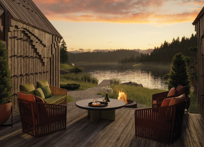 Charred Wooden Shingles and Sustainable Spruce Frame Define a Serene Nature Retreat