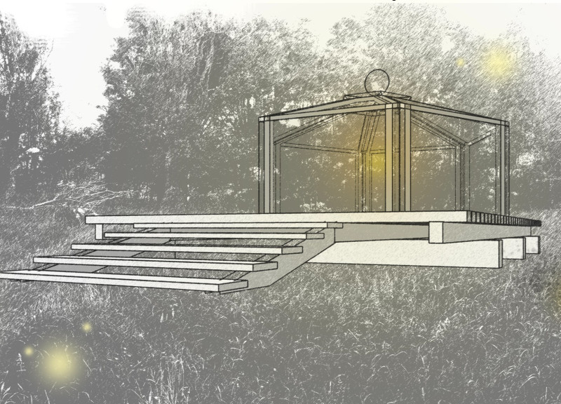 Wooden Frame Structure Creating Spaces for Introspection and Community